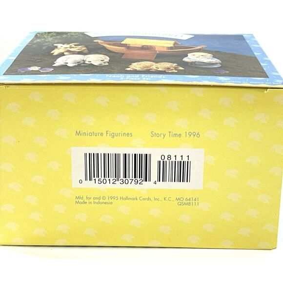 Hallmark Merry Miniatures Noah and Friends 1996 Story Time 5-Piece Set w/ Box - Picture 9 of 9